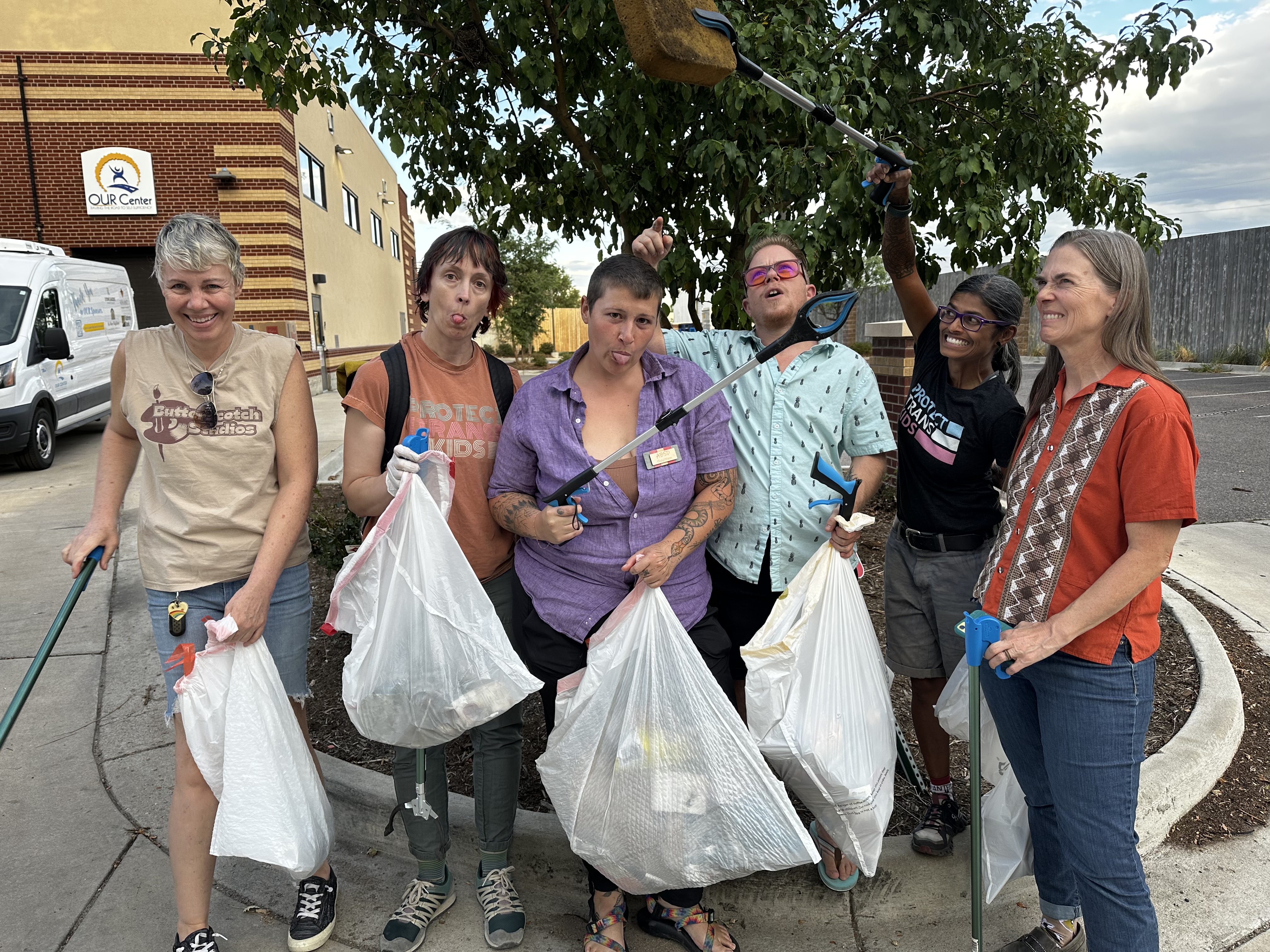 Trash walk paired with proud networking